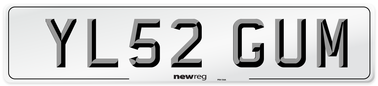 YL52 GUM Number Plate from New Reg